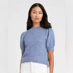 Banana Republic Alpaca and Wool Blue Puffed Sleeve Sweater!!!